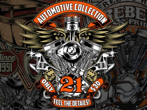 Automotive collection Graphic T-shirt