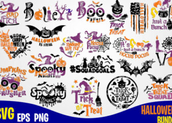 20 Halloween designs bundle, Halloween saying, Trick or Treat, Sanderson Sisters svg, Happy Halloween, Halloween, Halloween svg, Funny Halloween design svg eps, png files for cutting machines and print t shirt designs for sale t-shirt design png
