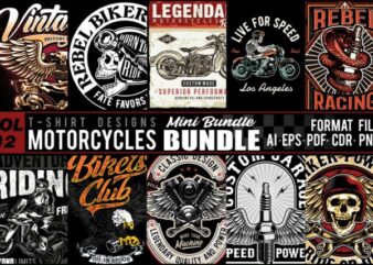 MOTORCYCLES MINI BUNDLE VOL 2 t shirt designs for sale