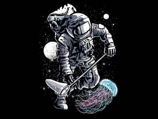Astronaut Jellyfish T shirt Design