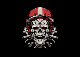 Skull Biker t shirt template vector