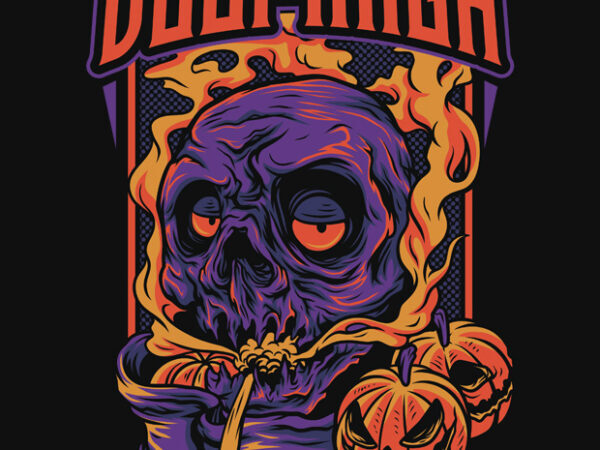 Doom High Halloween Theme T-Shirt Design