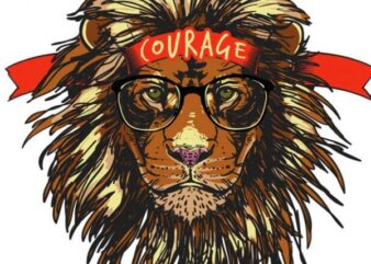 Courage vector t-shirt design for commercial use