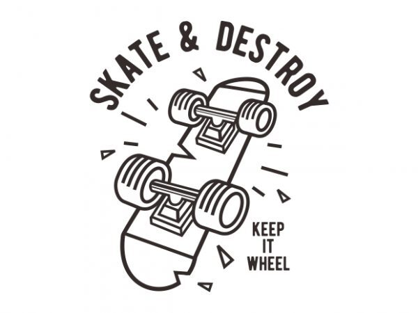 Skate & Destroy t shirt design for sale